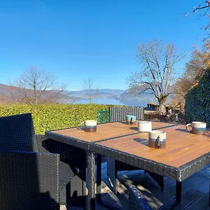 Entre Et Montagne, Chaleureuse Maison 3 Pieces Avec Tres Belle Vue D'annecy. Terrasse, Jardin, Parking, Cheminee, Barbecue …. Saint-Jorioz